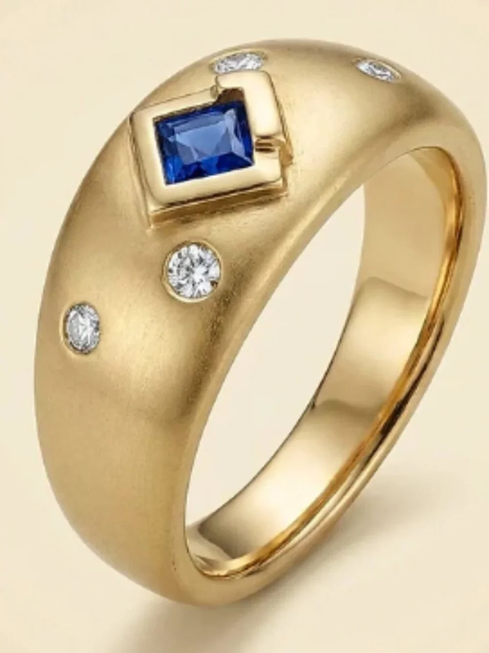 18K Sapphire & Diamond Bridal Registry Wedding Ring
